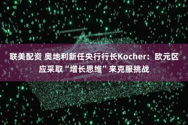 联美配资 奥地利新任央行行长Kocher：欧元区应采取“增长思维”来克服挑战